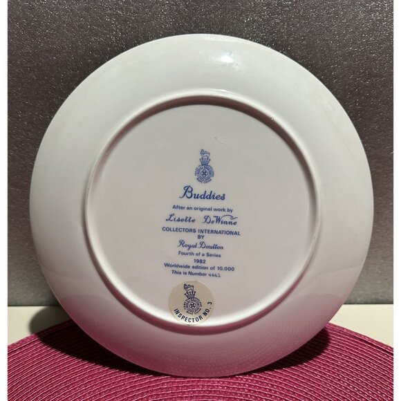 "Royal Doulton Buddies Collectors Plate By Lisette De Winne - Picture 3 of 3